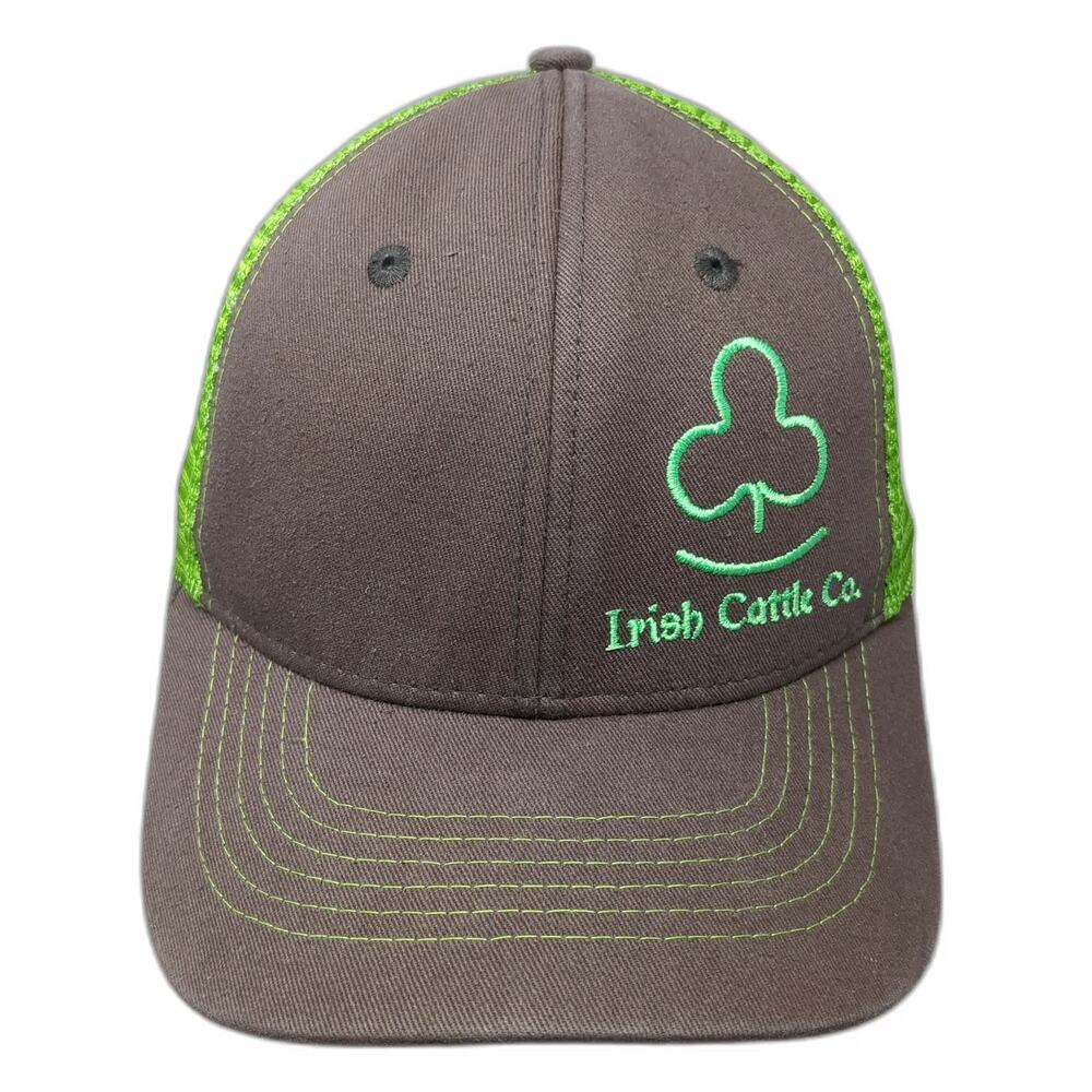 Vie Irish Cattle Co Trucker Hat Brown Green One Size Montour Idaho Snapback